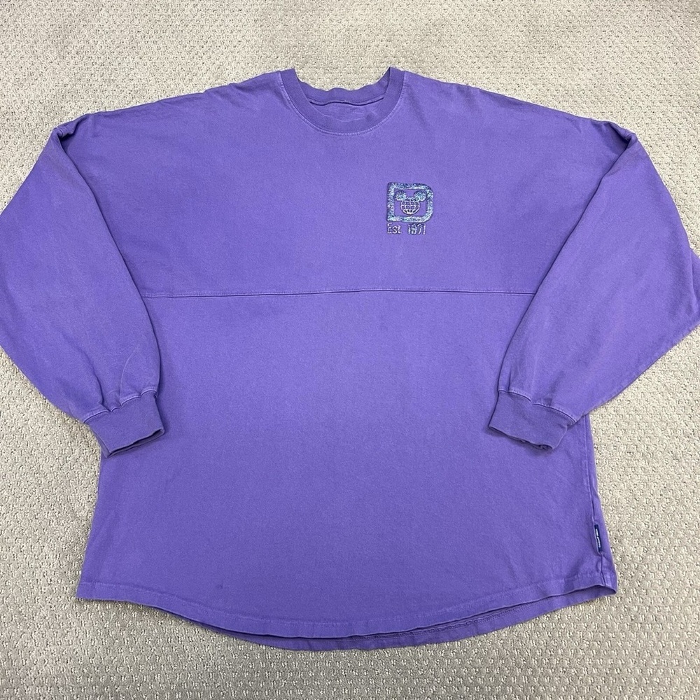 Rare Disney Parks Purple Potion Spirit Jersey Glitter Puff Size Small